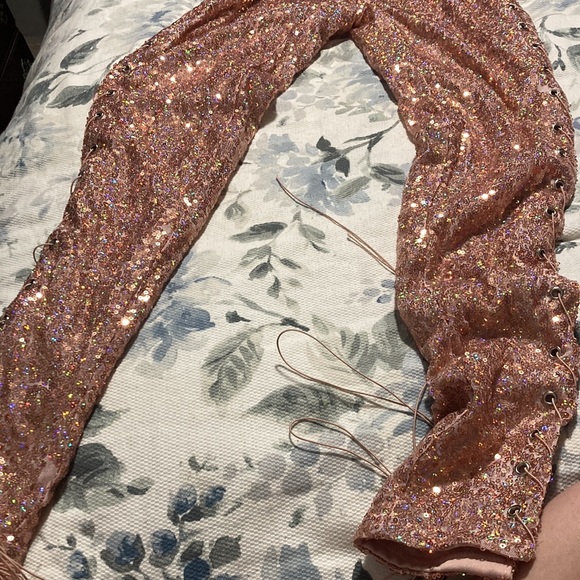 NWT sequins lace up jumpsuit 💗 - Picture 9 of 16